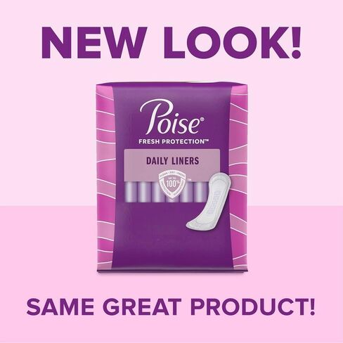 POISE DAILY CONENTINCE BANDY LINERS ، 2 إسقاط امتصاص خفيف جدًا ، طويلة ، 44 عدد من البانتيلين ، قد تختلف التغليف باختلاف in Saudi Arabia