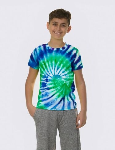 Boys Tie Dye Shirt Size 4-14 Kids Girl Tie Dye Shirts Short Sleeve Hippie Tshirt in Saudi Arabia