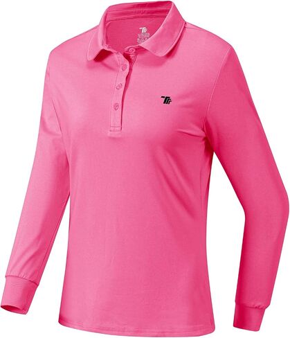 القمصان البولو للجولف Airike للنساء طويل الأكمام ملونًا سريع الجفاف وملابس Activewear-Womens الرياضية in Kuwait