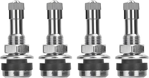 4 PCS TR416 Tire Valve, Metal Valve Stem for 0.453" and 0.625" Rim Hole, Tire Repair Accessories, Universal for Most Cars and Motorcycles (Black) in Kuwait