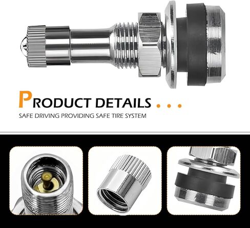 4 PCS TR416 Tire Valve, Metal Valve Stem for 0.453" and 0.625" Rim Hole, Tire Repair Accessories, Universal for Most Cars and Motorcycles (Black) in Kuwait