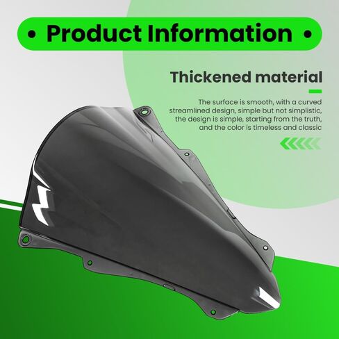 One.K.S إكسسوارات الدراجات النارية انحرافات الرياح الزجاجية المتزايدة لـ KA-wasaki ZX4R ZX4RR ZX4R-SE/ZX25R ZX25RR (رمادي) in Kuwait