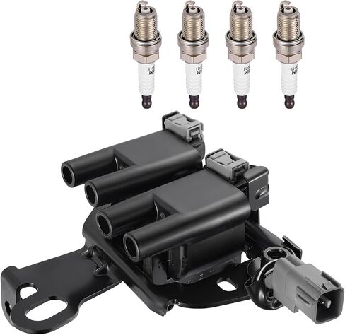 Set of 4 UF816 Ignition Coil Pack Compatible with 2016-2021 Hyundai Sonata Elantra Kona Veloster & 2016-2019 Kia Forte Optima 2.0L L4 Replaces 27300-2E601 GN10877 UF-816 49137 273002E601 in Kuwait