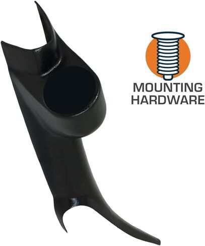 Glowshift Black Single Single Gauge Pod متوافق مع شيفروليه تشيفي سيلفرادو 2500HD 3500HD Duramax 2000-2006-ABS Plastic-Mounts (1) 2-3/8 " in Saudi Arabia