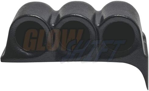 GlowShift Black Triple Dashboard Gauge Pod Compatible with Dodge Ram First Generation Cummins 1986-1993 - ABS Plastic - Mounts (3) 2-1/16" (52mm) Gauges to Truck's Dash in Saudi Arabia