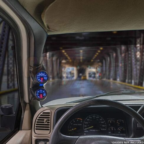 Glowshift Black Dual Swalar Gauge Pod متوافق مع Subaru Impreza WRX STI 2008-2014-ABS Plastic-Mounts (2) 2-1/16 "(52mm) مقاييس للمركبة A-pillar in Saudi Arabia