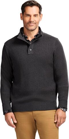 IZOD Men's Button Mock Sweater in Saudi Arabia