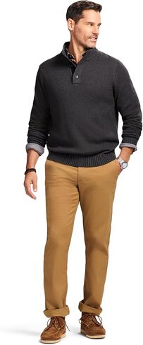 IZOD Men's Button Mock Sweater in Saudi Arabia