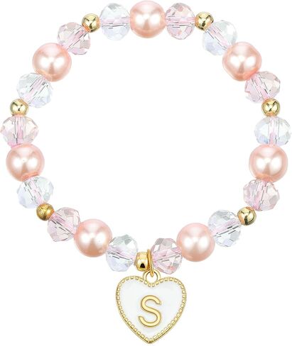 FullRainbow Flower Girl Proposal Bracelet Gift Wedding Gift Set Pink Crystal for Teen Girls هل ستكون فتاة زهرة أولية هدايا A-Z الأولية A-Z in Saudi Arabia