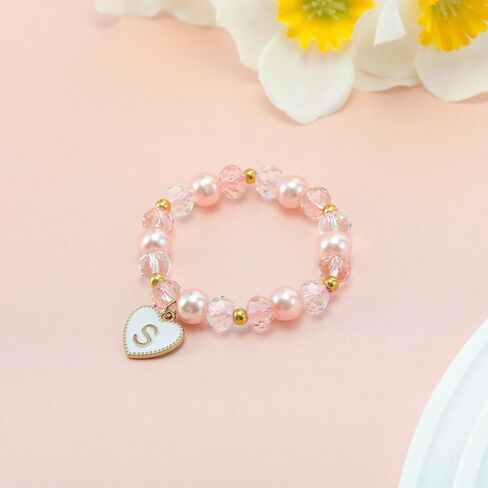 FullRainbow Flower Girl Proposal Bracelet Gift Wedding Gift Set Pink Crystal for Teen Girls هل ستكون فتاة زهرة أولية هدايا A-Z الأولية A-Z in Saudi Arabia