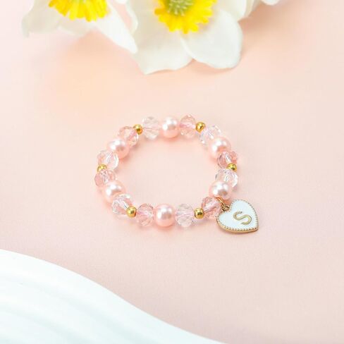 FullRainbow Flower Girl Proposal Bracelet Gift Wedding Gift Set Pink Crystal for Teen Girls هل ستكون فتاة زهرة أولية هدايا A-Z الأولية A-Z in Saudi Arabia