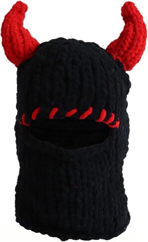 المرأة متماسكة الوجه الكامل قناع التزلج الكروشيه balaclava الشتاء دافئة kawaii لطيف الأذنين الأرنب الحياكة balaclava غطاء غطاء in Kuwait