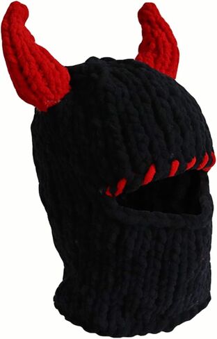 المرأة متماسكة الوجه الكامل قناع التزلج الكروشيه balaclava الشتاء دافئة kawaii لطيف الأذنين الأرنب الحياكة balaclava غطاء غطاء in Kuwait