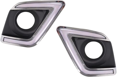 Bakugo 2PCS LED LED خلال النهار ضباب الضباب DRL إشارة الإشارة الإشارة لتويوتا Hilux Revo VIGO 2015-2017 - أبيض in Saudi Arabia