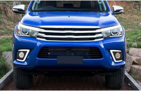 Bakugo 2PCS LED LED خلال النهار ضباب الضباب DRL إشارة الإشارة الإشارة لتويوتا Hilux Revo VIGO 2015-2017 - أبيض in Saudi Arabia