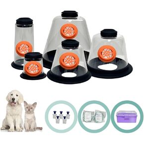 Pet Oxygen Mask Set - 5 Sizes, 6 Feet Tube - Respiratory Assistance Equipment for Dogs/Cats/Animals - Help Relieve Breathing Difficulty - Designed for Veterinarian and Professional in Saudi Arabia