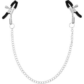 Body Chain Stainless Steel, Nipple Jewelry Non Piercing, Adjustable Body Clamps, Body Jewelry Clip, Body Chain for Women (Black) in Saudi Arabia