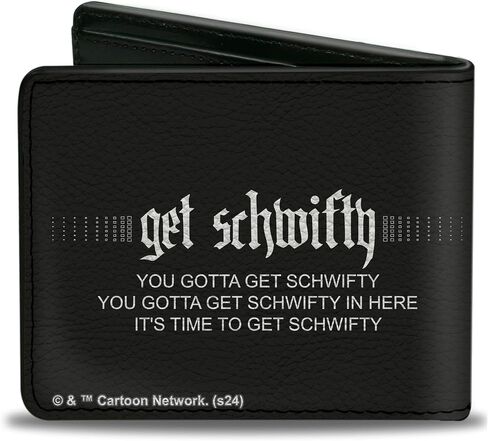 Buckle-Down Rick and Morty Wallet, Bifold, Rick and Morth Rick Get Schwifty Quotes Black White, Vegan Leather in Saudi Arabia