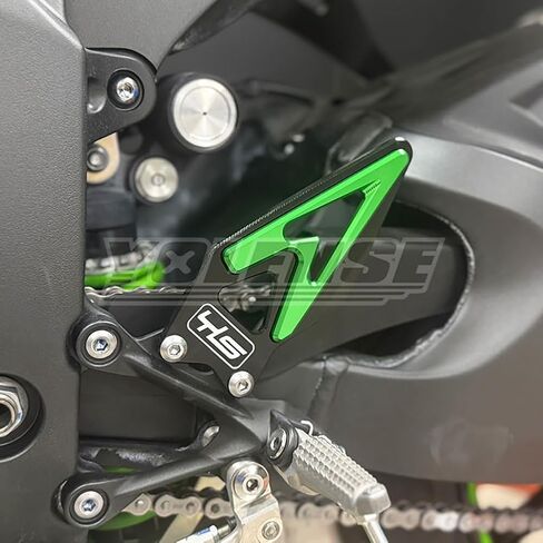 ALmart Motorcycle Rearsets Footpegs Footrests Brake Shift Pedal Guard, Decorative Heel Plate, Fits forKa-wasaki Ninja ZX-6R 2019-2025, Black in Saudi Arabia
