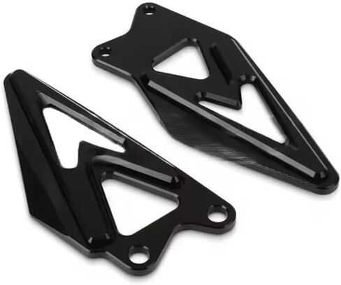 ALmart Motorcycle Rearsets Footpegs Footrests Brake Shift Pedal Guard, Decorative Heel Plate, Fits forKa-wasaki Ninja ZX-6R 2019-2025, Black in Saudi Arabia