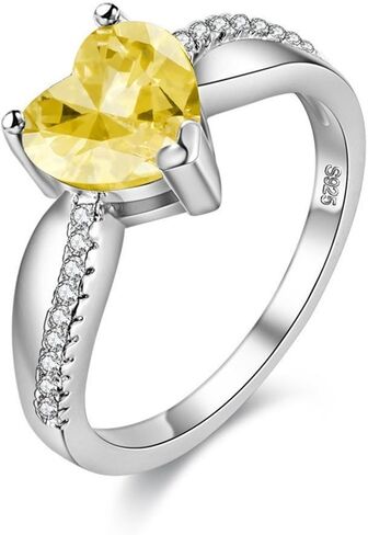 Uloveido White Gold Plated Love Heart Rings Infinity Rings for Women Word with Clic Zirconia Crystals Size 6 7 8 9 Y3051 in Kuwait