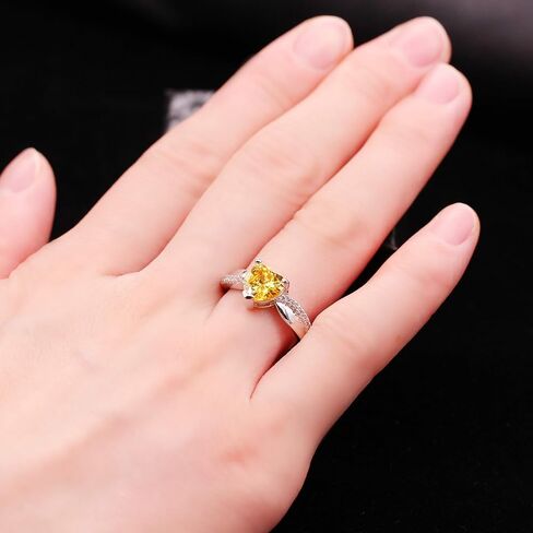 Uloveido White Gold Plated Love Heart Rings Infinity Rings for Women Word with Clic Zirconia Crystals Size 6 7 8 9 Y3051 in Kuwait