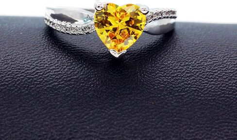 Uloveido White Gold Plated Love Heart Rings Infinity Rings for Women Word with Clic Zirconia Crystals Size 6 7 8 9 Y3051 in Kuwait