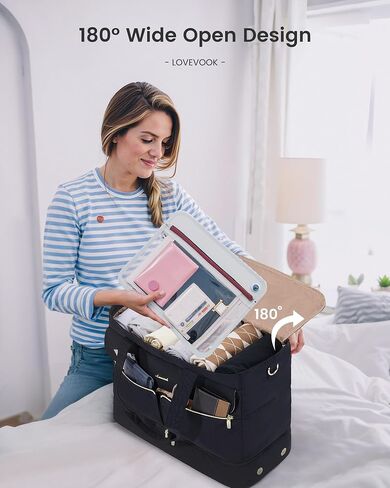 LOVEVOOK Weekender Bags for Women, Wide Open Large Travel Duffle Bag with Shoe Compartment, Carry on Overnight Bags, Hospital Bag for Women Labor Delivery with Wet Pocket in Saudi Arabia