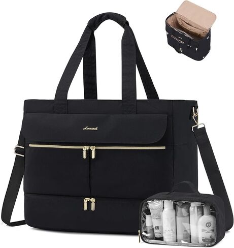 LOVEVOOK Weekender Bags for Women, Wide Open Large Travel Duffle Bag with Shoe Compartment, Carry on Overnight Bags, Hospital Bag for Women Labor Delivery with Wet Pocket in Saudi Arabia