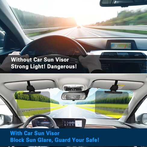 Sun Visor Extender للسيارات ، وشمس Car Sun ، و Universal Anti-Glare Car Sunshade Lesor Extender Sun Blocker ، امتداد كبير الحجم القابل للتعديل للقيادة الآمنة ، حماية UV400 in Kuwait