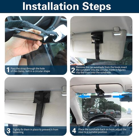 Sun Visor Extender للسيارات ، وشمس Car Sun ، و Universal Anti-Glare Car Sunshade Lesor Extender Sun Blocker ، امتداد كبير الحجم القابل للتعديل للقيادة الآمنة ، حماية UV400 in Kuwait