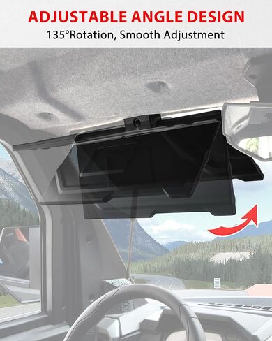 Sautvs Sun Vissors for Polaris Xpedition XP/XP 5/Adv/Adv 5 2024+ ، PP Anti-Glare Extense Sun Blockers مع زاوية قابلة للتعديل ، استبدل OEM #2891239 in Kuwait