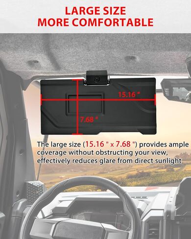 Sautvs Sun Vissors for Polaris Xpedition XP/XP 5/Adv/Adv 5 2024+ ، PP Anti-Glare Extense Sun Blockers مع زاوية قابلة للتعديل ، استبدل OEM #2891239 in Kuwait