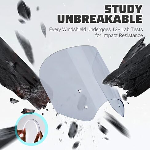 Motorcycle Windshield Deflector with Bracket Windscreen Fit for Rebel 500 CMX500 2018 2019 2020 2021 2022 2023 2024 Wind Shield Screen Visor Flyscreen, Black in Saudi Arabia