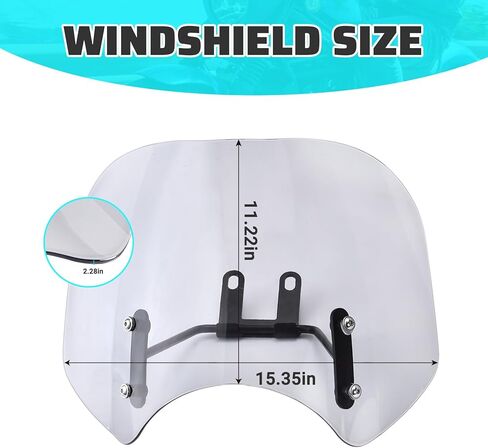 Motorcycle Windshield Deflector with Bracket Windscreen Fit for Rebel 500 CMX500 2018 2019 2020 2021 2022 2023 2024 Wind Shield Screen Visor Flyscreen, Black in Saudi Arabia