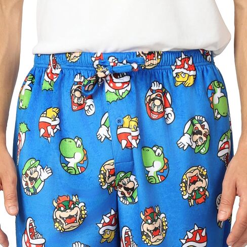 Nintendo mens Pajama Pants, Lounge Bottoms With Drawstring, Ultra-soft & Comfortable in Saudi Arabia
