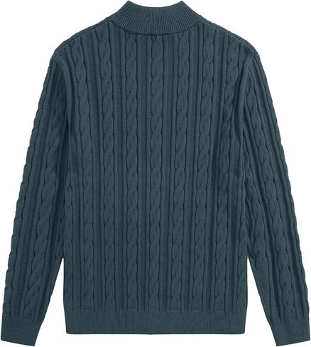 Jmierr Men Quarter Zip Pulover Sweater Sweater Sweater Cable متماسكة من طوق اللينات المحبوك in Saudi Arabia