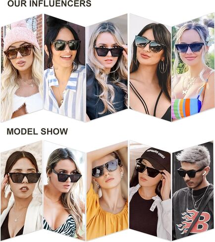 SOJOS Trendy Oversized Square Cateye Polarized Sunglasses Womens Big Frame Shades SJ2115 in Saudi Arabia