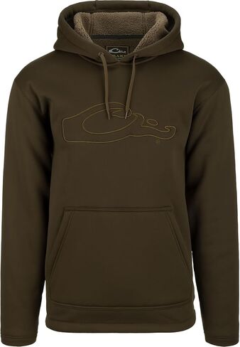 Drake Waterfowl Youths' Unisex LST Silencer Hunting Warm Anti-Pilling Hoodie w/Soft Combed Fleece Interior & Kangaroo Pouch in Saudi Arabia