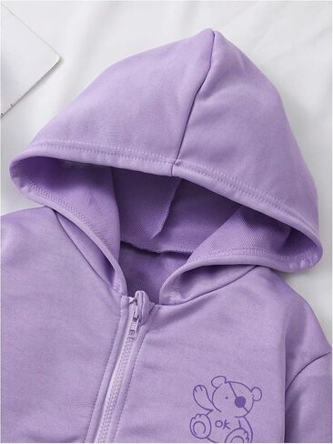 كرتون فيردوسا فتاة كاريكاتير دب zip up هوديي قميص من النوع الثقيل اللطيف سترة مقنعين طويلة الأكمام in Kuwait