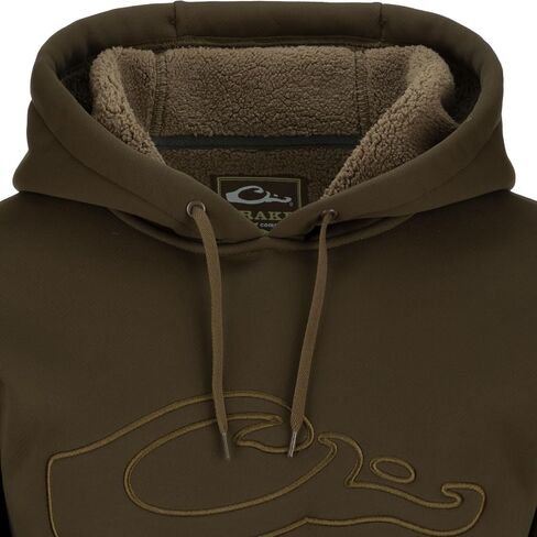 Drake Waterfowl Youths' Unisex LST Silencer Hunting Warm Anti-Pilling Hoodie w/Soft Combed Fleece Interior & Kangaroo Pouch in Saudi Arabia