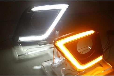 Bakugo 2PCS LED LED خلال النهار ضباب الضباب DRL إشارة الإشارة الإشارة لتويوتا Hilux Revo VIGO 2015-2017 - أبيض in Saudi Arabia