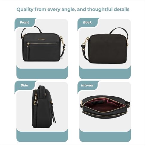 Travelon Anti-Theft Addison Small Crossbody, Evergreen in Kuwait