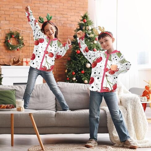 CHIFIGNO Christmas Theme Toddler Girl Coat Fleece Jacket Sweatshirt Girls Fall Jackets Girls Winter Jacket in Saudi Arabia