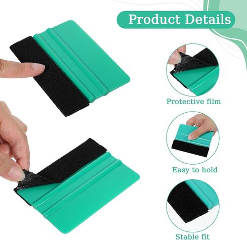 2 Pcs Squeegee Kit Purple & Teal Vinyl Wrap Tools Squeegee for Vinyl Wrap Felt Scraper Wraps for Crafts Car Wraps Window Tint Wallpaper Glass Film Application 4x3 Inch in Saudi Arabia