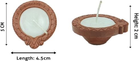 Avador® Clay Clay Diya لـ Diwali و Dussehra Pooja (Plain Diya D27 Pack of 12 ، 12) in Kuwait