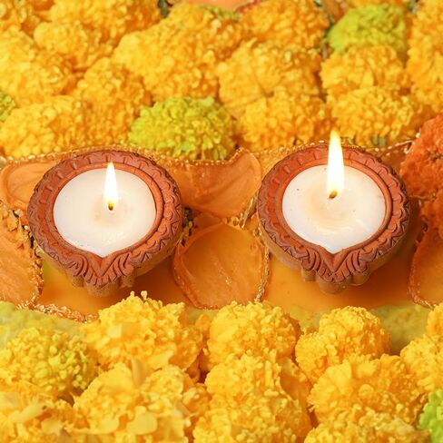 Avador® Clay Clay Diya لـ Diwali و Dussehra Pooja (Plain Diya D27 Pack of 12 ، 12) in Kuwait