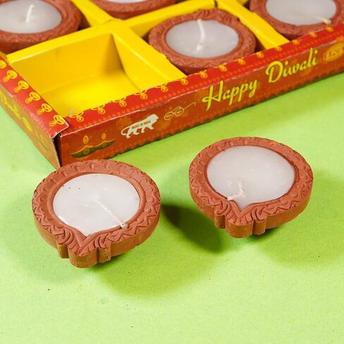 Avador® Clay Clay Diya لـ Diwali و Dussehra Pooja (Plain Diya D27 Pack of 12 ، 12) in Kuwait