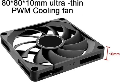 1pc 8010 80mm Slim Thinckness 10 مم PWM التحكم في درجة الحرارة 8 سم مروحة تبريد هيكل (White_NO RGB) in Saudi Arabia
