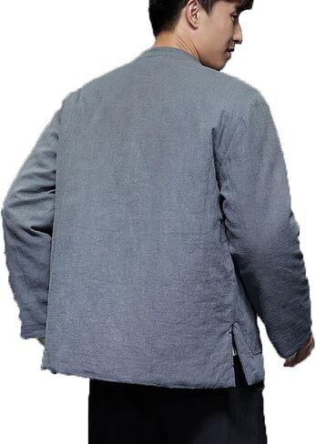 تاي تشي موحد الرجال المبطن بدلة تانغ سترة معطف دافئ ثخن ، شتاء الصينيين الرجال الرجعية الدفء بدلة تانغ ، ملابس صينية in Kuwait